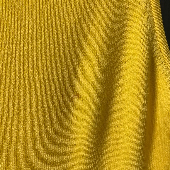 Joseph A Ribbed Sweater Shirt Slim Fit Womens Large Yellow Buckel Drop Shoulder - Picture 7 of 7